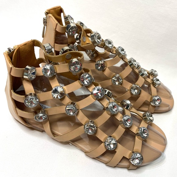 CAPE ROBBIN big gems rhinestone caged sandals ✨ - Picture 2 of 16